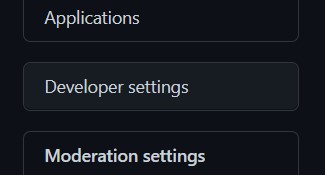 Githib dev settings